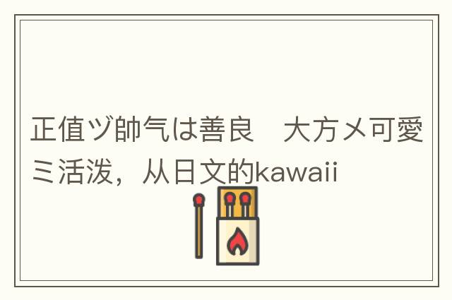 正值ヅ帥氣は善良　大方メ可愛(ài)ミ活潑，從日文的kawaii