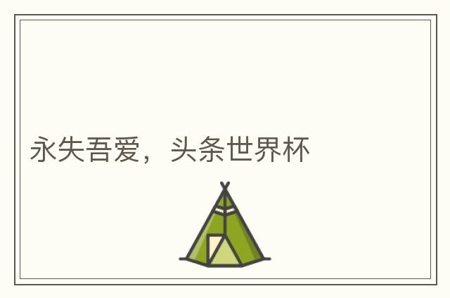 永失吾愛，頭條世界杯