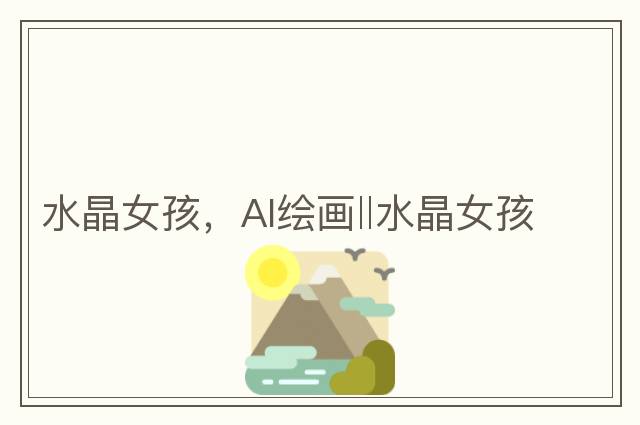 水晶女孩，AI繪畫‖水晶女孩