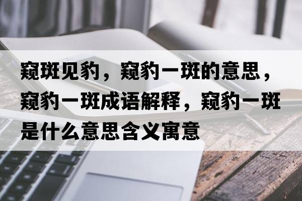 窺斑見豹，窺豹一斑的意思，窺豹一斑成語解釋，窺豹一斑是什么意思含義寓意
