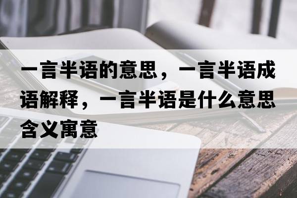 一言半語的意思，一言半語成語解釋，一言半語是什么意思含義寓意