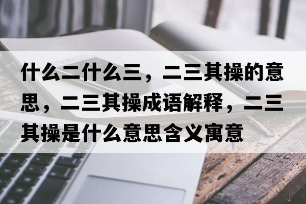 什么二什么三，二三其操的意思，二三其操成語解釋，二三其操是什么意思含義寓意