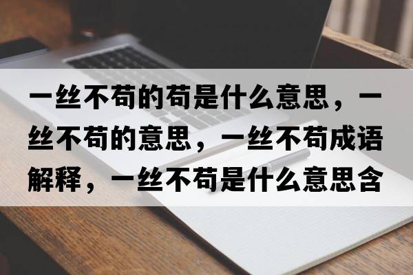 一絲不茍的茍是什么意思，一絲不茍的意思，一絲不茍成語解釋，一絲不茍是什么意思含義寓意
