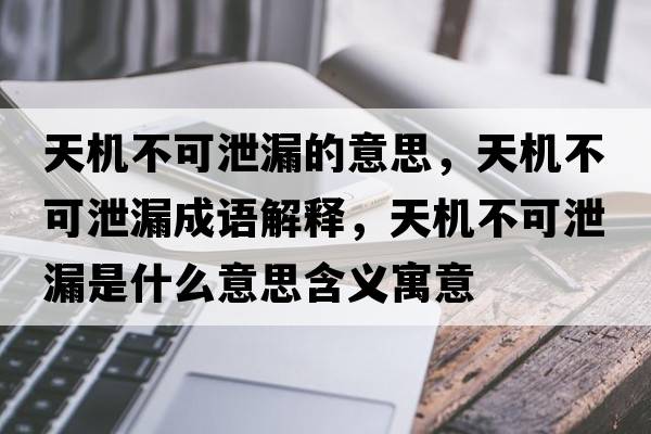 天機不可泄漏的意思，天機不可泄漏成語解釋，天機不可泄漏是什么意思含義寓意