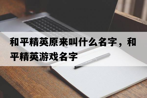 和平精英原來叫什么名字，和平精英游戲名字