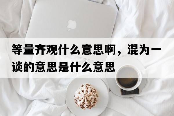 等量齊觀什么意思啊，混為一談的意思是什么意思