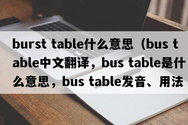 burst table什么意思（bus table中文翻譯，bus table是什么意思，bus table發(fā)音、用法及例句）