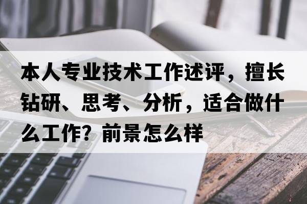 本人專業(yè)技術(shù)工作述評，擅長鉆研、思考、分析，適合做什么工作？前景怎么樣